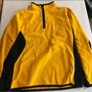 Athletech Yellow Fleece Quarter-Zip Pullover - Size M
